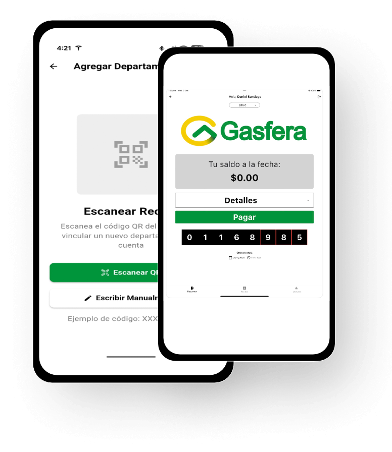 Imagen de las pantallas de la app